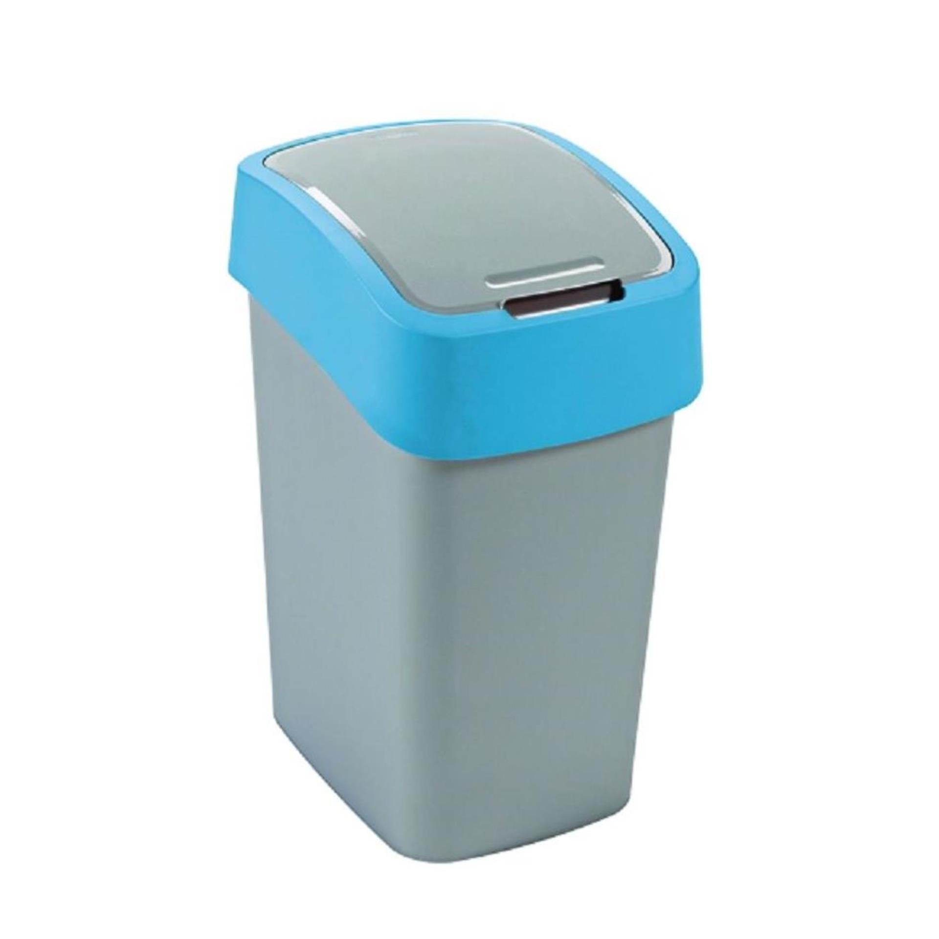 Curver pacific flip bin 45l silver blue