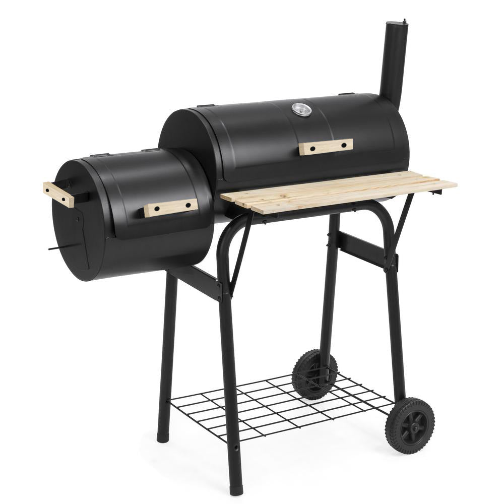 2-in-1 Houtskool BBQ Grill & Smoker