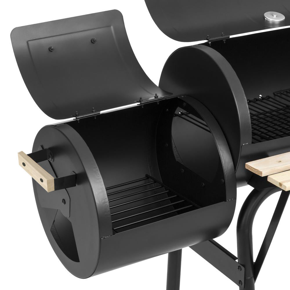 2-in-1 Houtskool BBQ Grill & Smoker