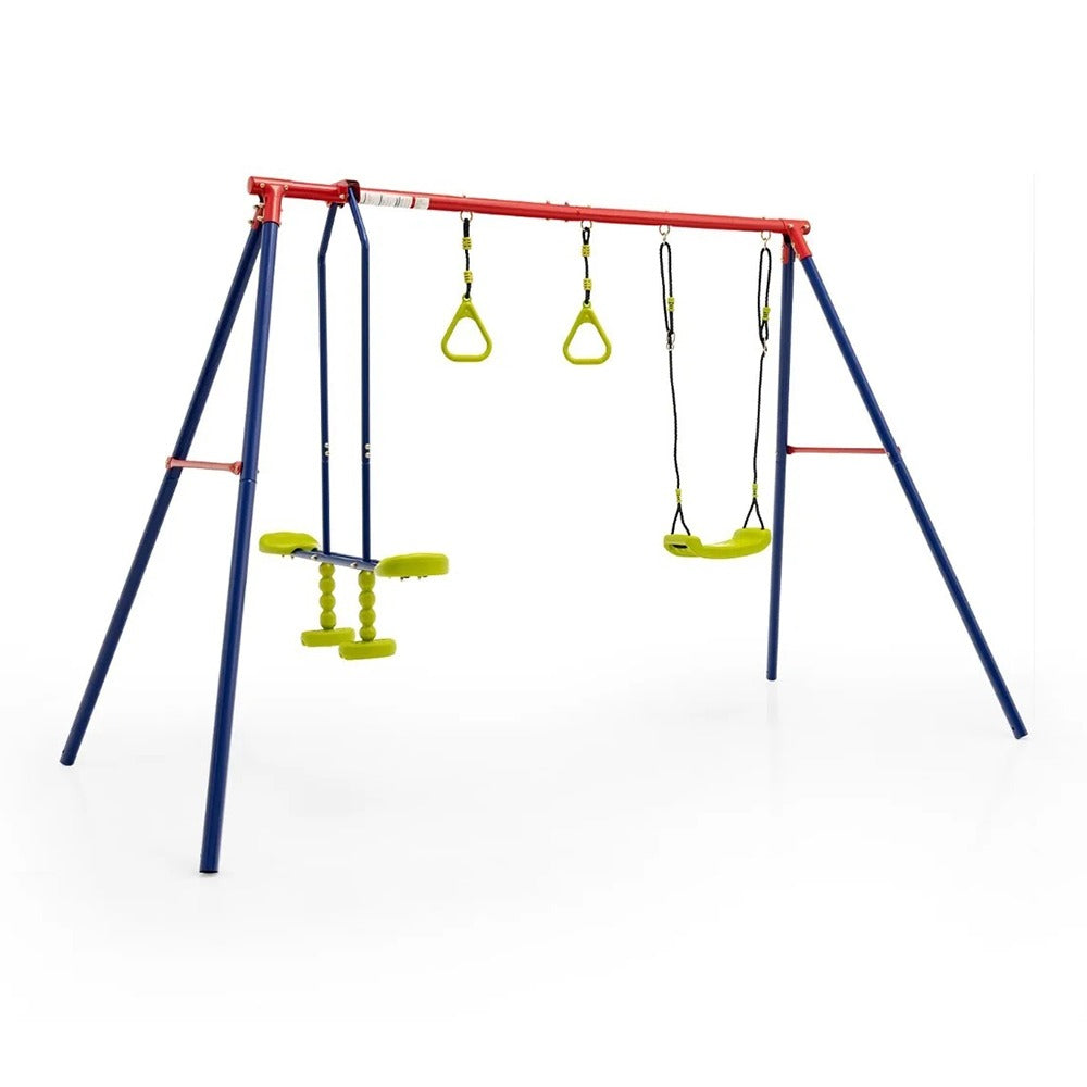 3-in-1 Speelset voor Buiten – Schommel, Balansbalk & Gymringen
