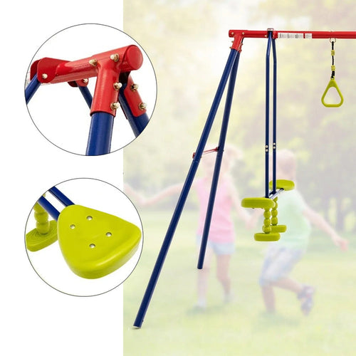 3-in-1 Speelset voor Buiten – Schommel, Balansbalk & Gymringen