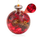 Rode Olielamp inclusief Lont en 1 Liter Lampolie