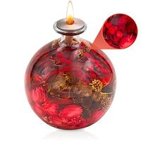 Rode Olielamp inclusief Lont en 1 Liter Lampolie