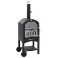 VidaXL Houtskool Pizza Oven — met Terracotta Pizzasteen