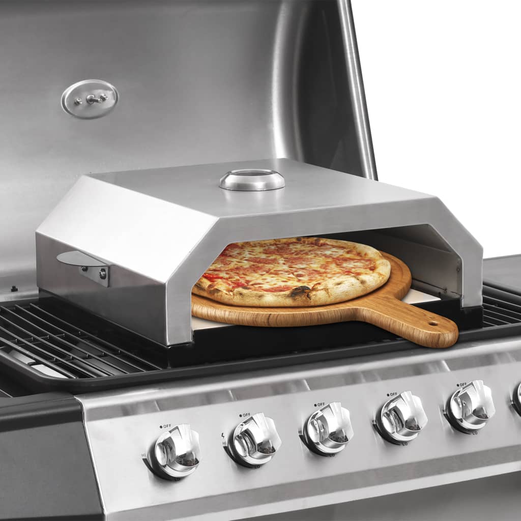 Pizza Oven met Keramische Steen — voor Gas & Houtskool BBQ