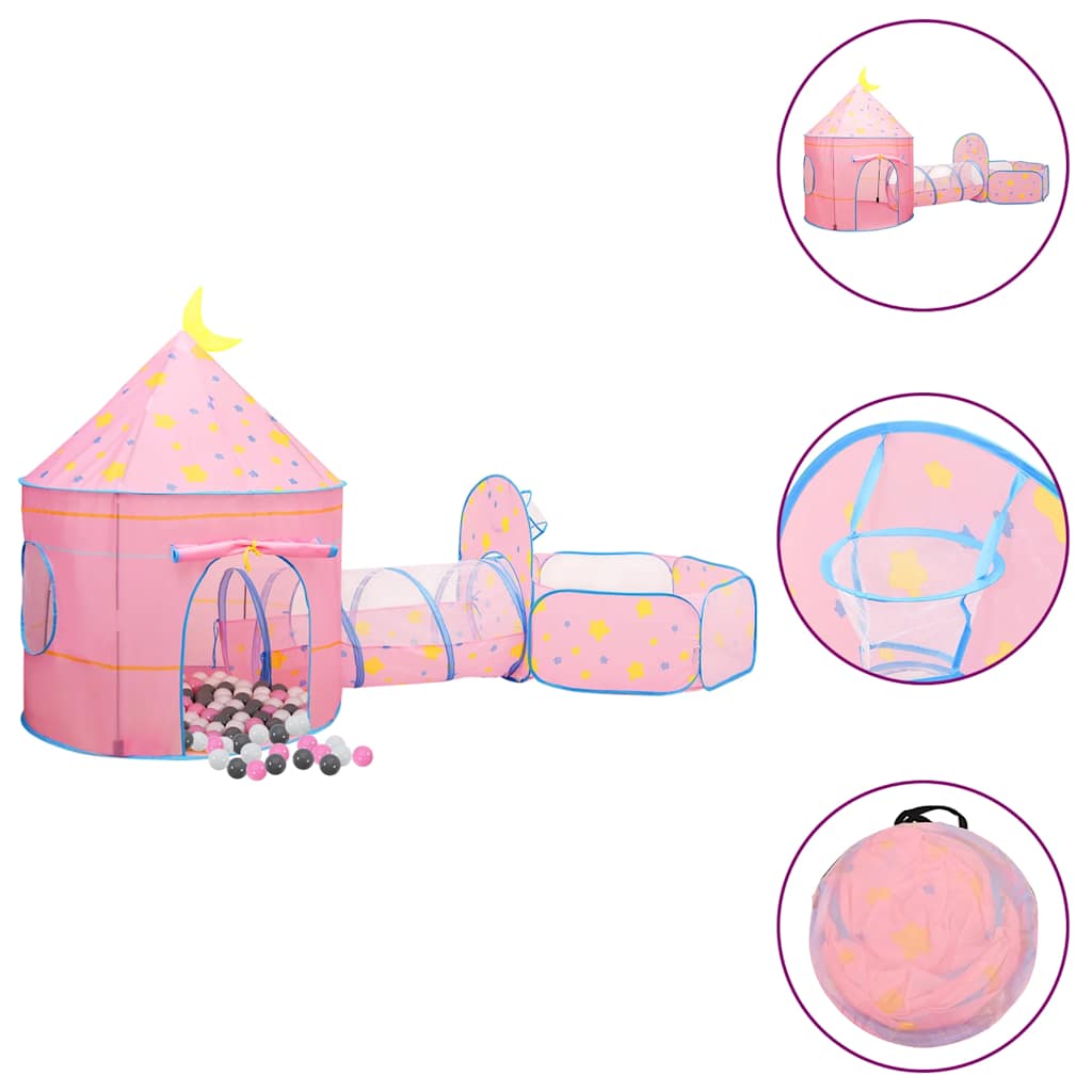 Vidaxl Speeltent met 250 Ballen – Roze (301x120x128 cm)