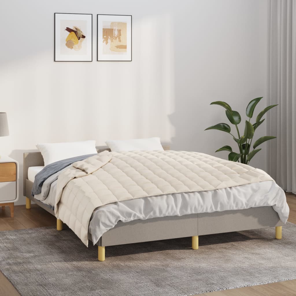 Vidaxl weighted blanket 137x200 cm 10 kg fabric light cream