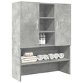 Vidaxx Wasmachinekast 70.5x25.5x90 cm – Betongrijs | 2 Deuren & 4 Vakken