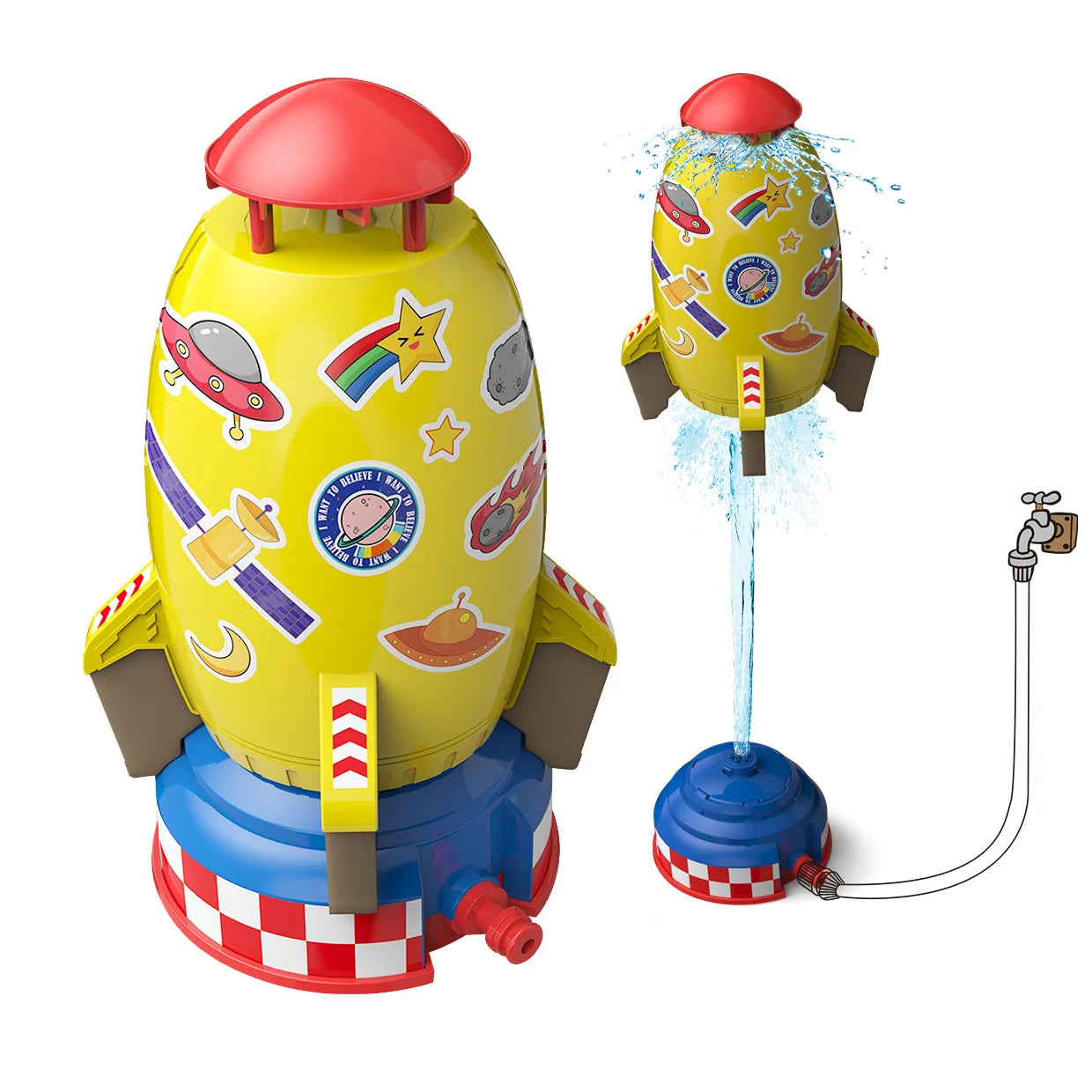 Space Jet Draaiende Waterspuit – Voor Kinderen