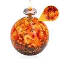 Oranje Olielamp inclusief Lont en 1 Liter Lampolie