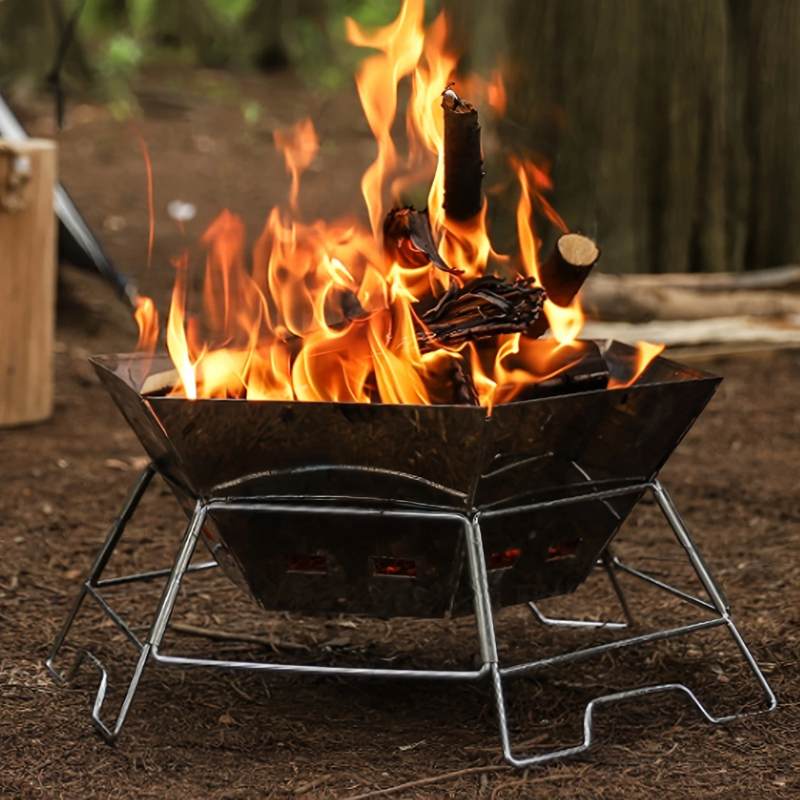 Foldable Stainless Steel BBQ Grill — Portable & Durable