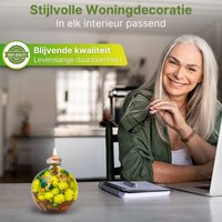 Groene Olielamp inclusief Lont en 1 Liter Lampolie