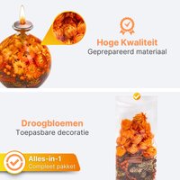 Oranje Olielamp inclusief Lont en 1 Liter Lampolie