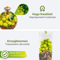 Groene Olielamp inclusief Lont en 1 Liter Lampolie