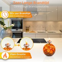 Oranje Olielamp inclusief Lont en 1 Liter Lampolie