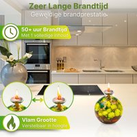 Groene Olielamp inclusief Lont en 1 Liter Lampolie